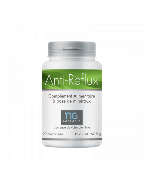 Anti-Reflux, complément alimentaire qui contribue à réduire les remontées acides et brûlures d'estomac